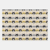 4 katten, visgraat beige inpakpapier vel (Voorkant 3)