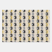 4 katten, visgraat beige inpakpapier vel (Voorkant)