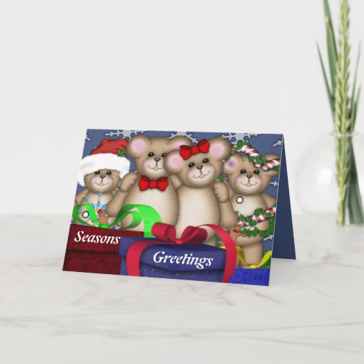4 kerst van Boedgenoten Feestdagen Kaart (Voorkant)