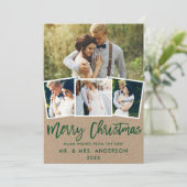 4 Kerstfeest met fotokraftpenseel Feestdagenkaart (Staand voorkant)