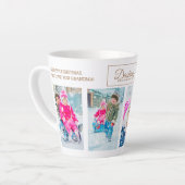 4-kerstfoto-inkoulage Dashing Sneeuwgrootouder Latte Mok (Linkerhoek)