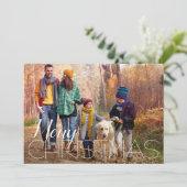 4 Kerstfotokerstfeest Feestdagenkaart (Staand voorkant)
