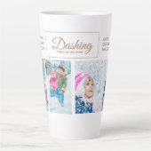 4 kerstfoto's die door de sneeuwgrootouder worden latte mok (Voorkant)