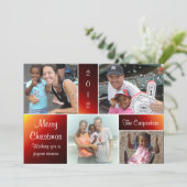 4 Kerstkaart met fotogradiënt met rotatiesnelheid (Staand voorkant)