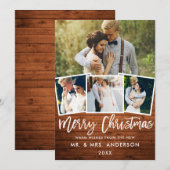 4 Kerstmis met een tintje-penseel Feestdagenkaart (Voorkant / Achterkant)