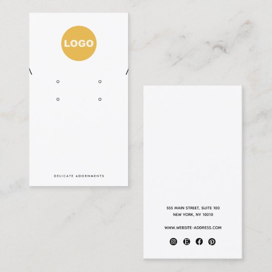 4 Ketting met vier staarten voor het verkrijgen va Visitekaartje (Voorkant / Achterkant)