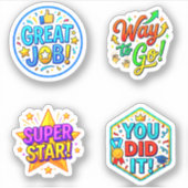 +4 Kinderen Prijsstickers voor Kinderen & Studente Sticker (Voorkant)