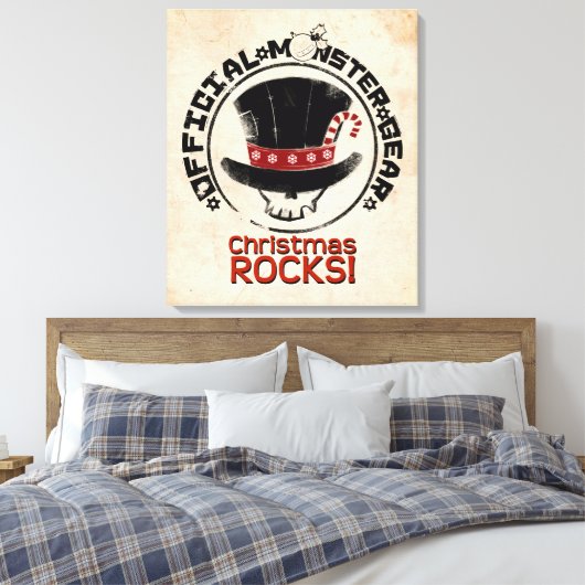 4 Kleine Monsters - Andy Holiday Canvas Afdruk (Insitu (Slaapkamer))