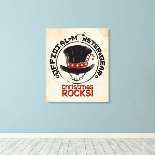 4 Kleine Monsters - Andy Holiday Canvas Afdruk (Insitu (Houten vloer))