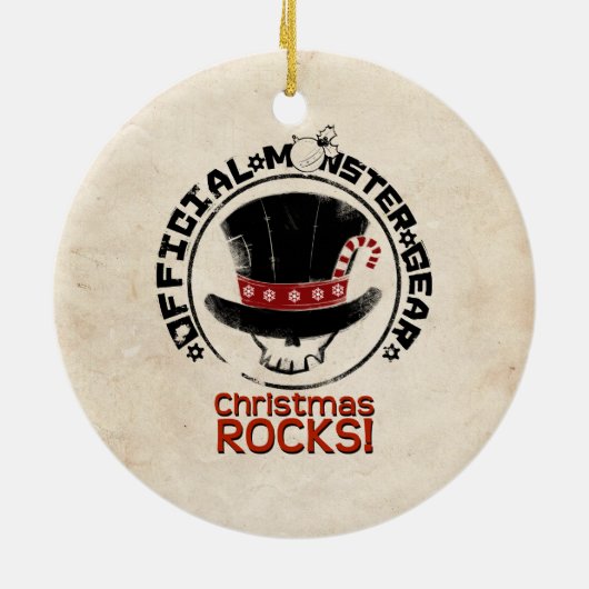 4 Kleine Monsters - Andy Holiday Keramisch Ornament (Achterkant)