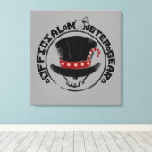 4 Kleine Monsters - Andy Holiday Logo Canvas Afdruk (Insitu (Houten vloer))