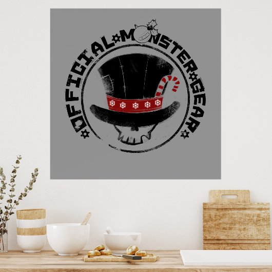 4 Kleine Monsters - Andy Holiday Logo Poster (Keuken)