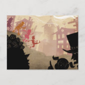 4 kleine monsters - door de stad lopen briefkaart (Voorkant)