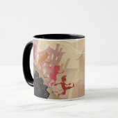 4 kleine monsters - door de stad lopen mok (Voorkant links)