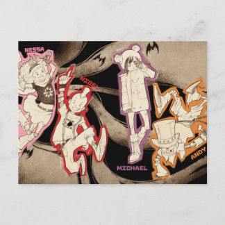 4 Kleine Monsters - Groep Briefkaart