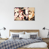 4 Kleine Monsters - Groep Canvas Afdruk (Insitu (Slaapkamer))