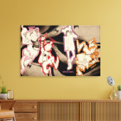 4 Kleine Monsters - Groep Canvas Afdruk (Insitu (Woonkamer))