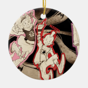 4 Kleine Monsters - Groep Keramisch Ornament