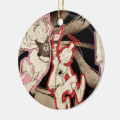 4 Kleine Monsters - Groep Keramisch Ornament (Links)