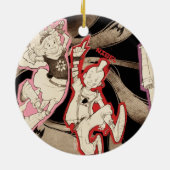 4 Kleine Monsters - Groep Keramisch Ornament (Achterkant)