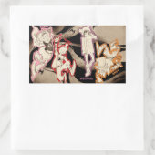 4 Kleine Monsters - Groep Rechthoekige Sticker (Tas)