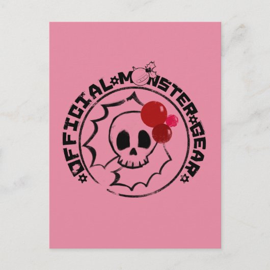 4 kleine Monsters - het Logo van de Vakantie Nessa Feestdagenkaart (Voorkant)