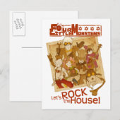 4 Kleine Monsters - Laten we het Huis in de steek  Briefkaart (Voorkant / Achterkant)