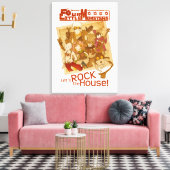 4 Kleine Monsters - Laten we het Huis in de steek  Canvas Afdruk (Insitu (Woonkamer))