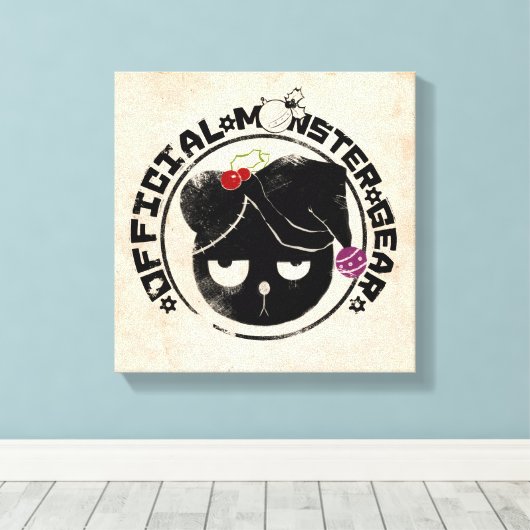 4 kleine monsters - Michael Holiday Logo 2 Canvas Afdruk (Insitu (Houten vloer))