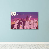 4 kleine monsters - Nachtelijke muziek Canvas Afdruk (Insitu (Houten vloer))