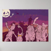 4 kleine monsters - Nachtelijke muziek Poster (Voorkant)