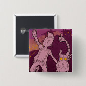 4 kleine monsters - Nachtmuziek Vierkante Button 5,1 Cm (Voorkant /achterkant)