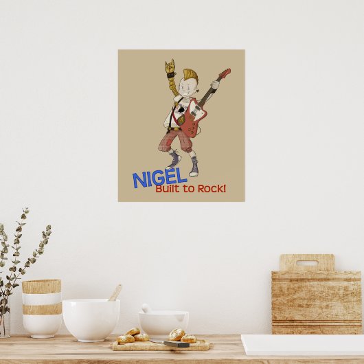 4 Kleine Monsters - Nigel Poster (Keuken)