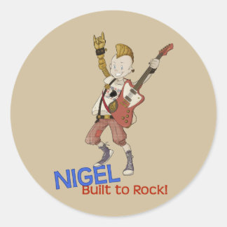 4 Kleine Monsters - Nigel Ronde Sticker