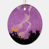 4 Kleine Monsters - 's nachts Keramisch Ornament (Links)