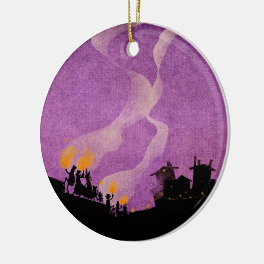 4 Kleine Monsters - 's nachts Keramisch Ornament (Links)