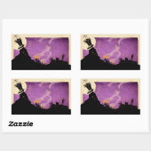 4 Kleine Monsters - 's nachts Rechthoekige Sticker (Vel)