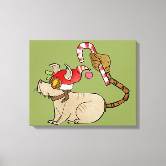 4 Kleine Monsters - Tesla Holiday Logo Canvas Afdruk (Voorkant)