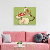 4 Kleine Monsters - Tesla Holiday Logo Canvas Afdruk (Insitu (Woonkamer))