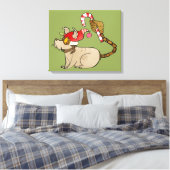 4 Kleine Monsters - Tesla Holiday Logo Canvas Afdruk (Insitu (Slaapkamer))