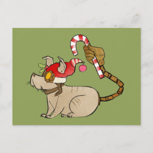 4 Kleine Monsters - Tesla Holiday Logo Feestdagenkaart