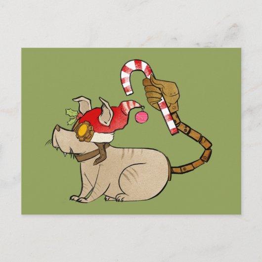 4 Kleine Monsters - Tesla Holiday Logo Feestdagenkaart (Voorkant)