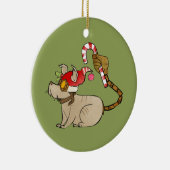 4 Kleine Monsters - Tesla Holiday Logo Keramisch Ornament (Rechts)