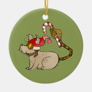 4 Kleine Monsters - Tesla Holiday Logo Keramisch Ornament