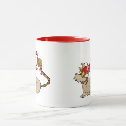 4 Kleine Monsters - Tesla Holiday Logo Mok (Midden)