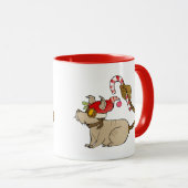 4 Kleine Monsters - Tesla Holiday Logo Mok (Voorkant rechts)