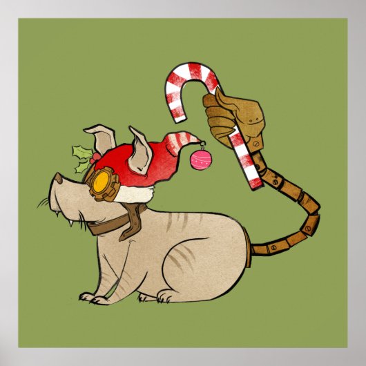 4 Kleine Monsters - Tesla Holiday Logo Poster (Voorkant)