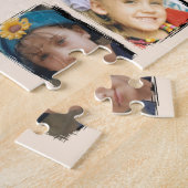 4 kleinkinderen foto bloemig sinaasappel legpuzzel (Zijkant)