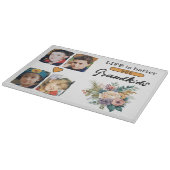 4 kleinkinderen foto bloemig sinaasappel snijplank (Hoek)