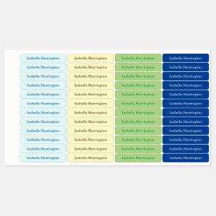 4 Kleur Douanenaam Ijzer-op Stoffenkleding Labels